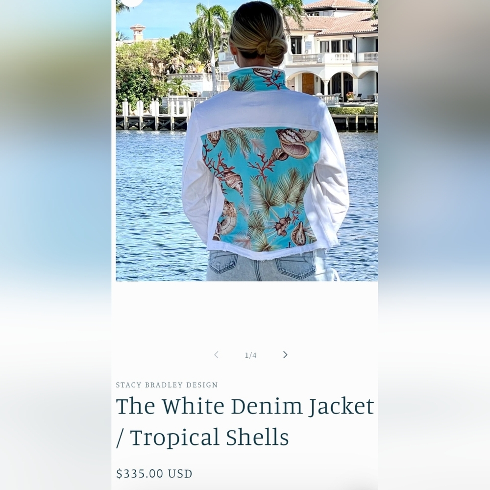 Stacy Bradley Print Back Jean Jacket - Picture 12 of 13